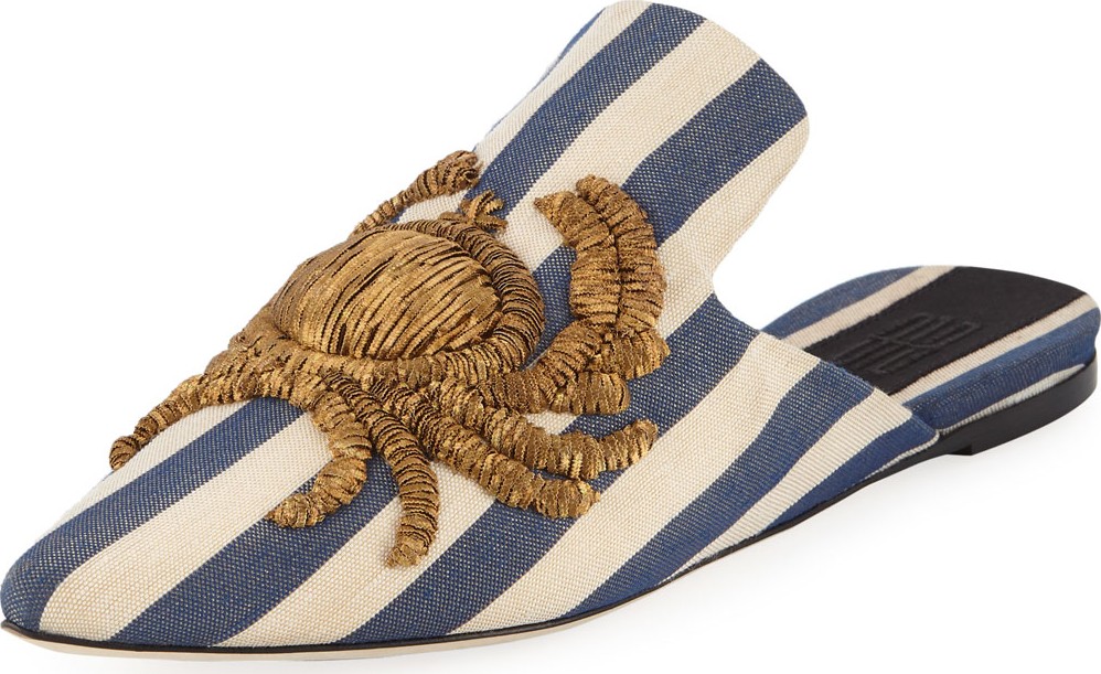 Sanayi 313 Granceola Gleam Embroidered Mules