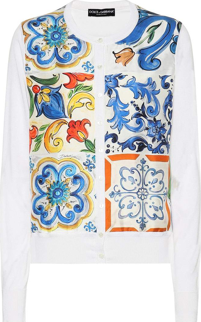 Dolce & Gabbana Printed silk cardigan