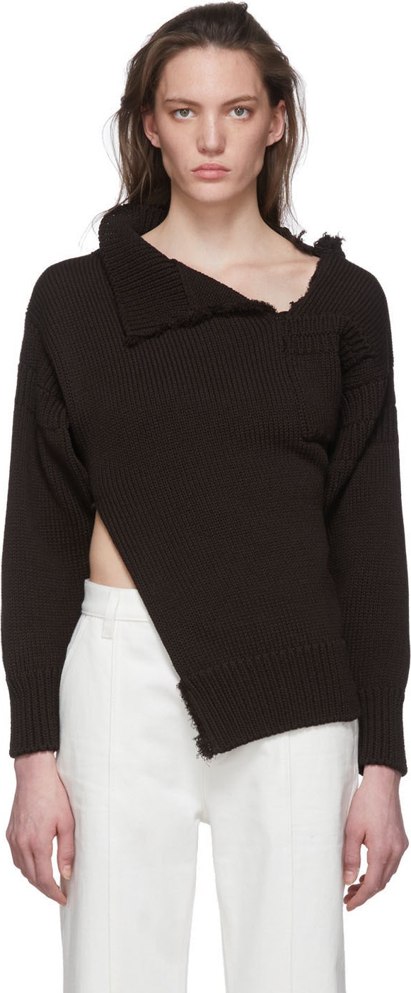 Marni Black Look 26 Distressed Knit Sweater