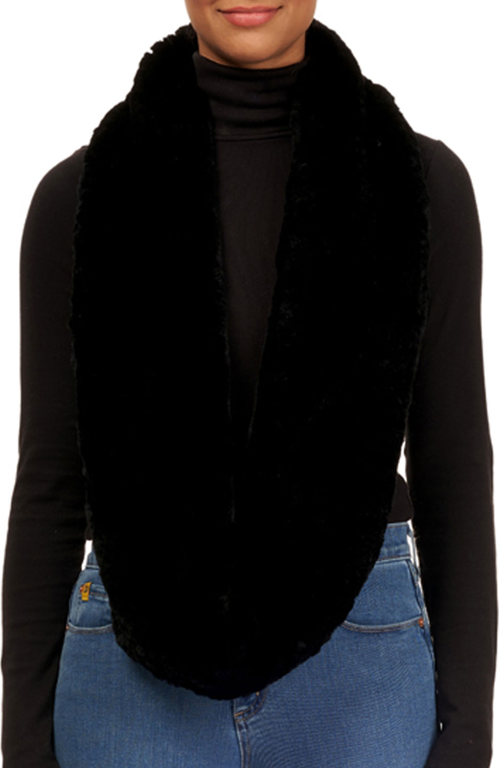 Gorski Knit Fur Infinity Scarf