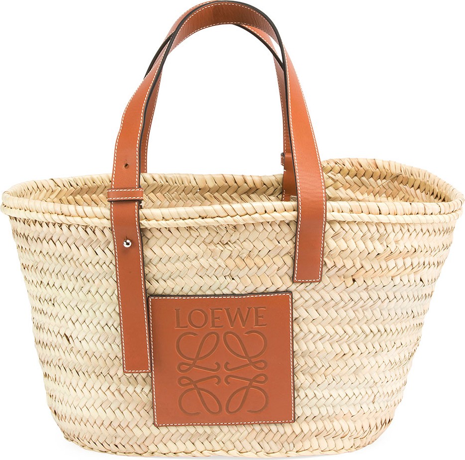 LOEWE Small Raffia Basket Tote Bag