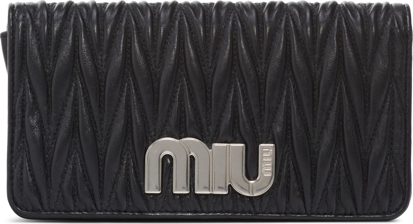 Miu Miu Matelassé Leather Wallet on a Chain