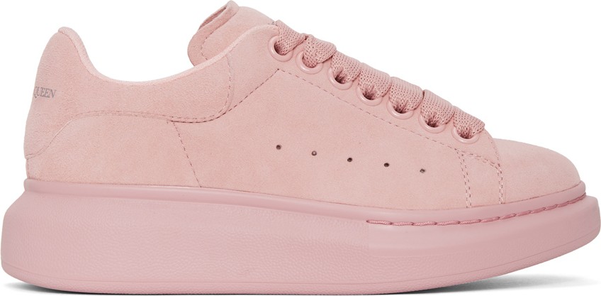 Alexander McQueen Pink Suede Oversized Sneakers