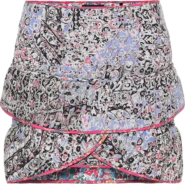Isabel Marant Fanulia floral cotton-blend miniskirt