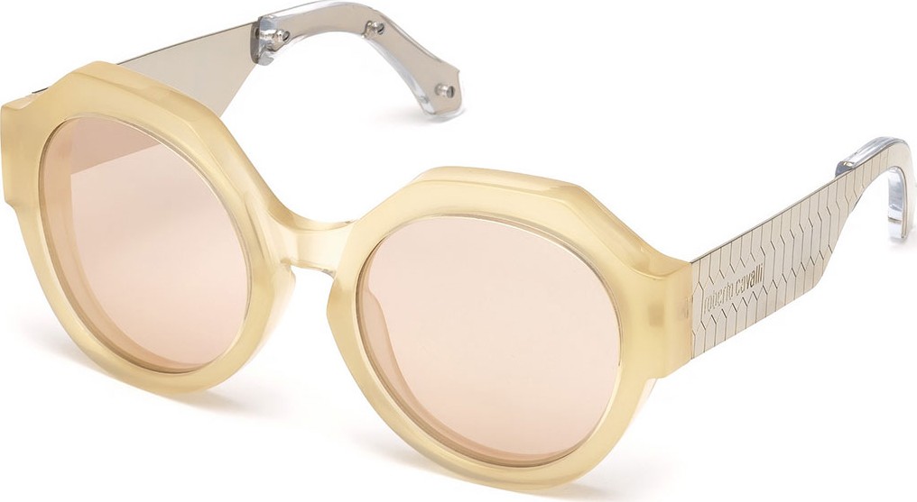 Roberto Cavalli Thick Round Mirrored Sunglasses