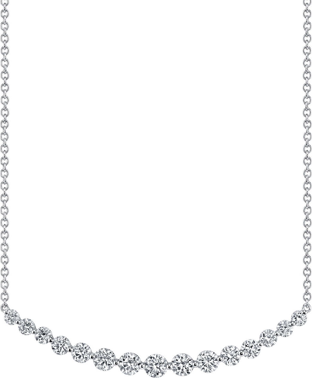 Anita Ko 18k White Gold Crescent Diamond Necklace