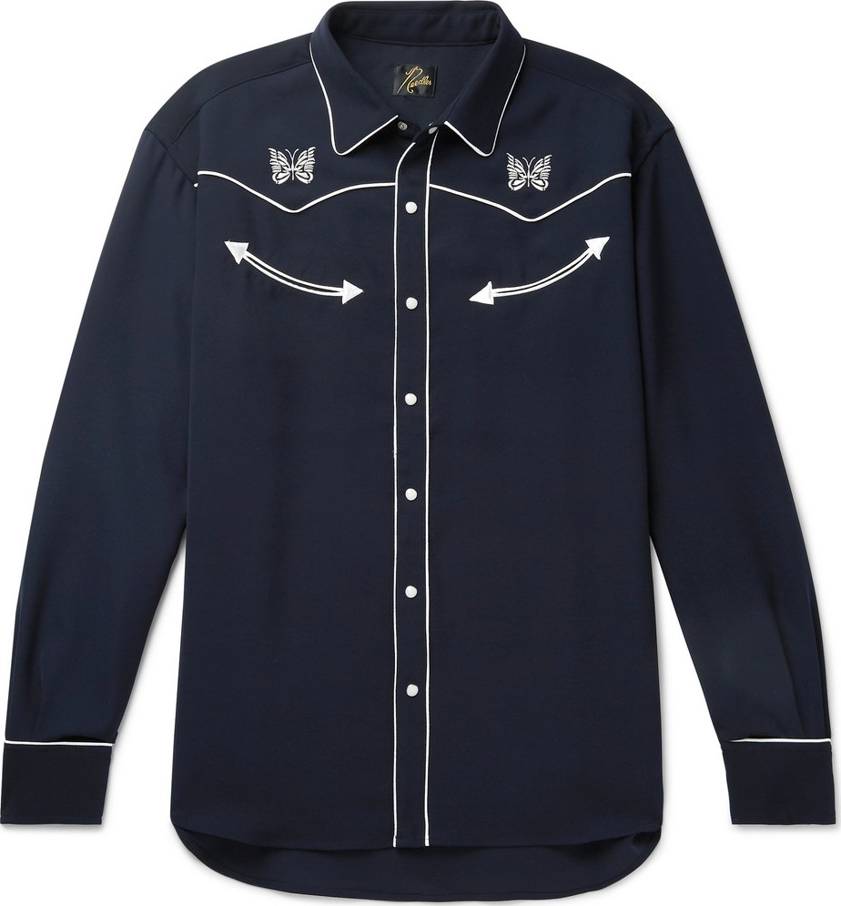 Needles Embroidered Piped Twill Shirt