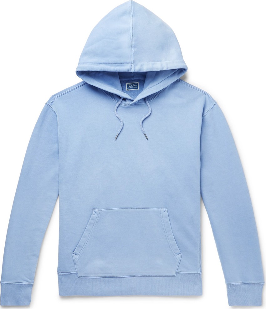 J.Crew Garment-Dyed Loopback Cotton-Jersey Hoodie