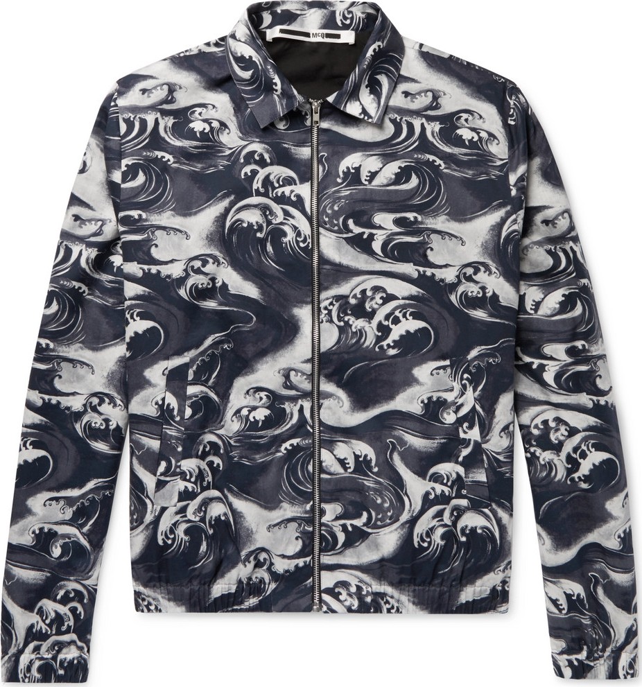 McQ - Alexander McQueen Appliquéd Printed Cotton-Twill Blouson Jacket