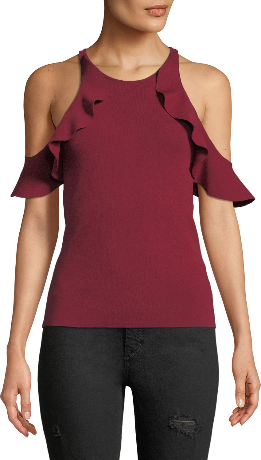 Jonathan Simkhai Hanging Ruffle Racer Tank