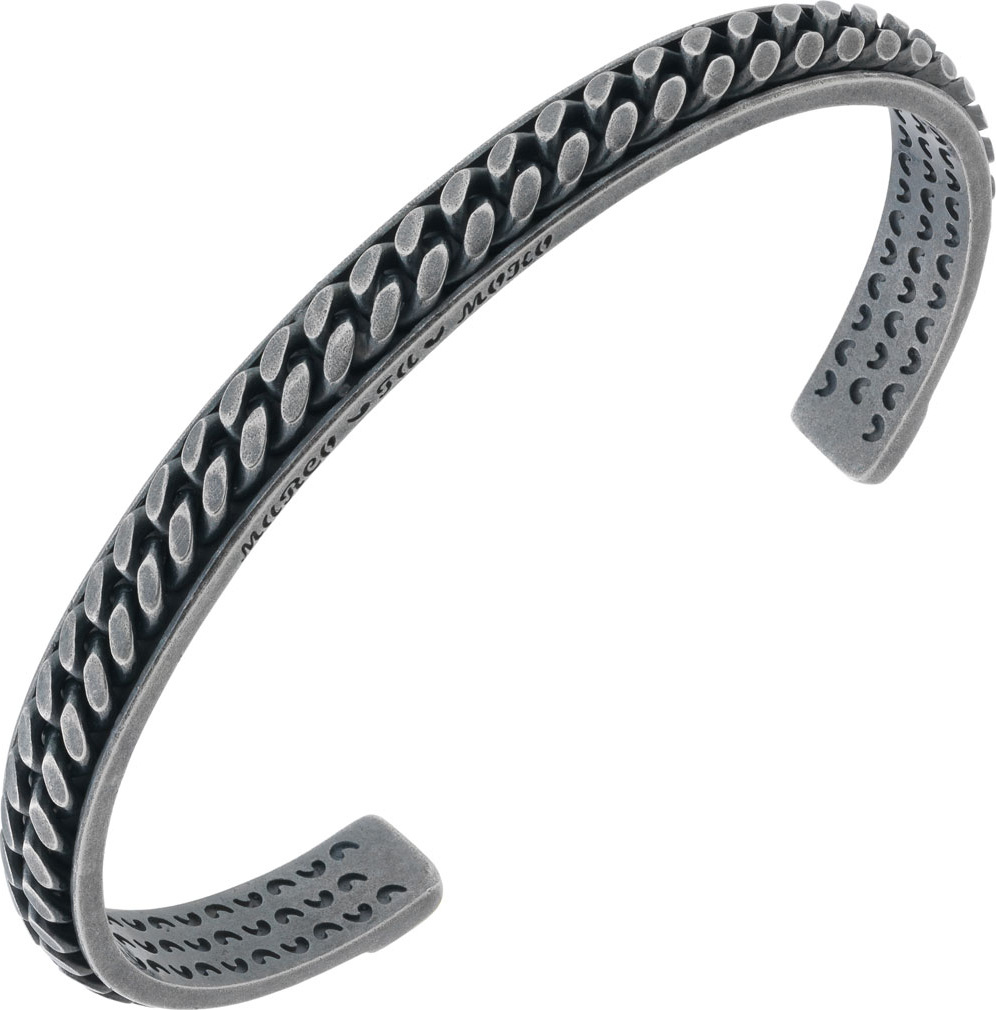 Marco Dal Maso Men's Lash Silver Chain Kick Cuff Bracelet