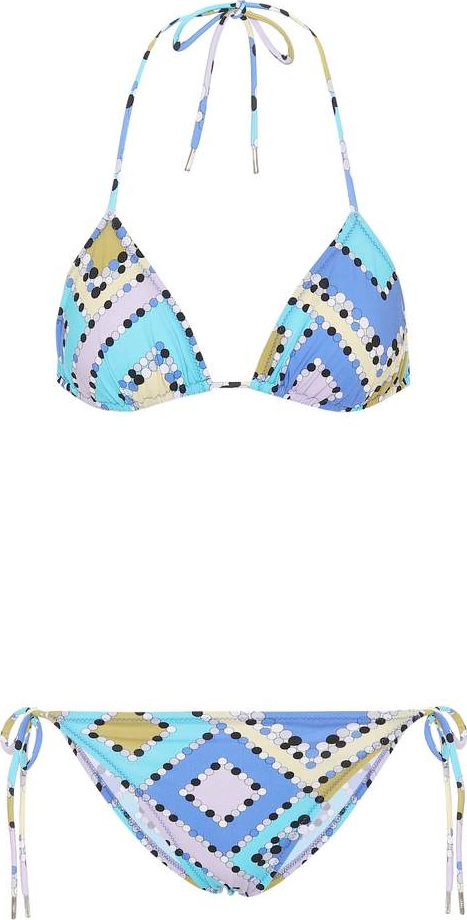 Emilio Pucci Printed triangle bikini