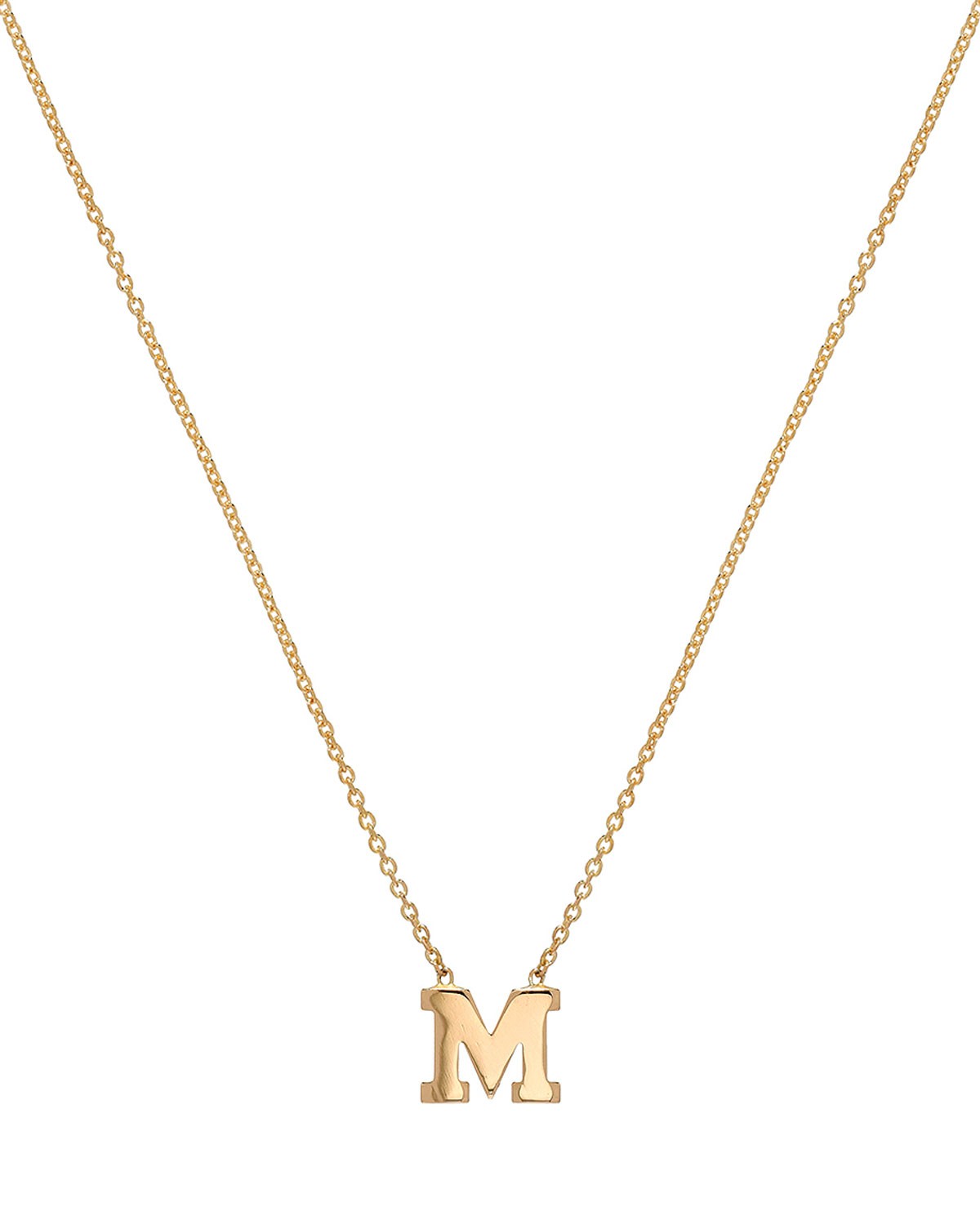 ZOE LEV Regin Personalized Initial Pendant Necklace in 14K Yellow Gold