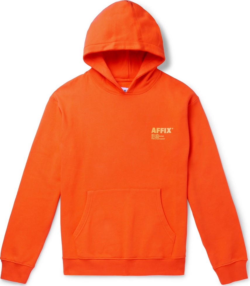 Affix Logo-Print Fleece-Back Cotton-Jersey Hoodie