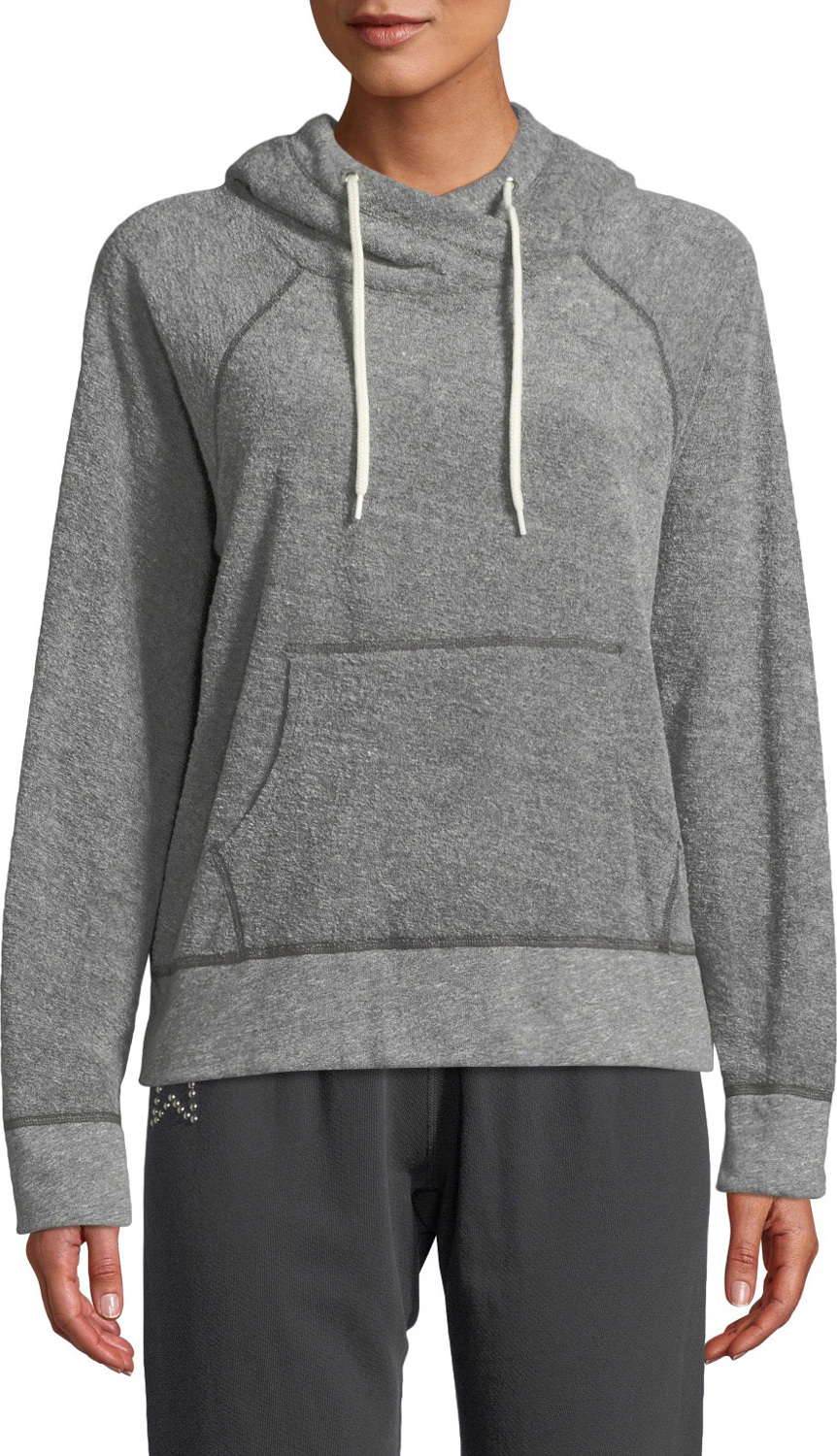 MONROW Reversible Terry Pullover Hoodie