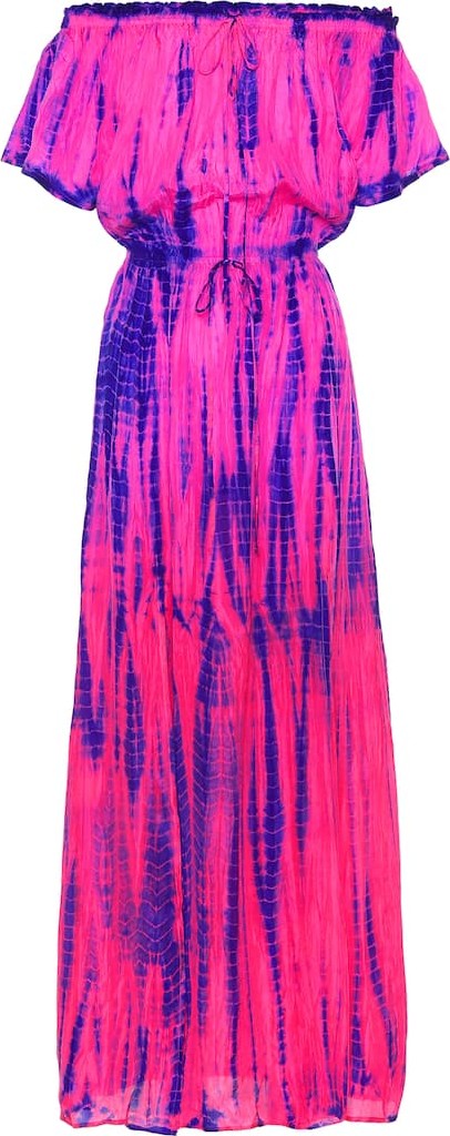 Anna Kosturova Tie-dye silk maxi dress