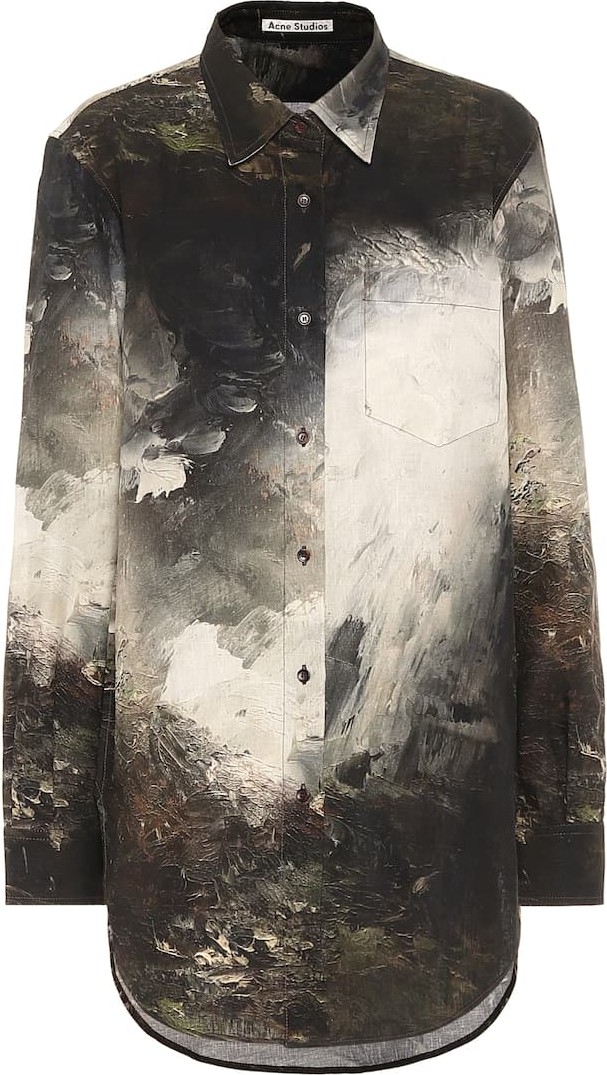 Acne Studios Printed linen shirt
