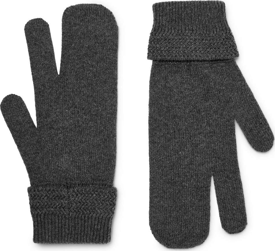 Maison Margiela Mélange Wool and Cashmere-Blend Mittens