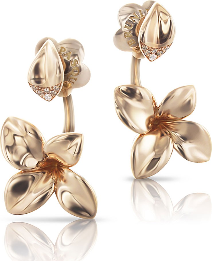 Pasquale Bruni Giardini Segreti 18k Rose Gold Flower Earring Jackets