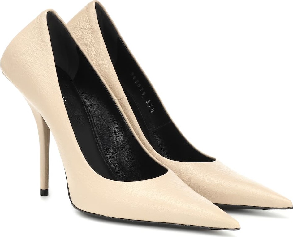 Balenciaga Square Knife leather pumps
