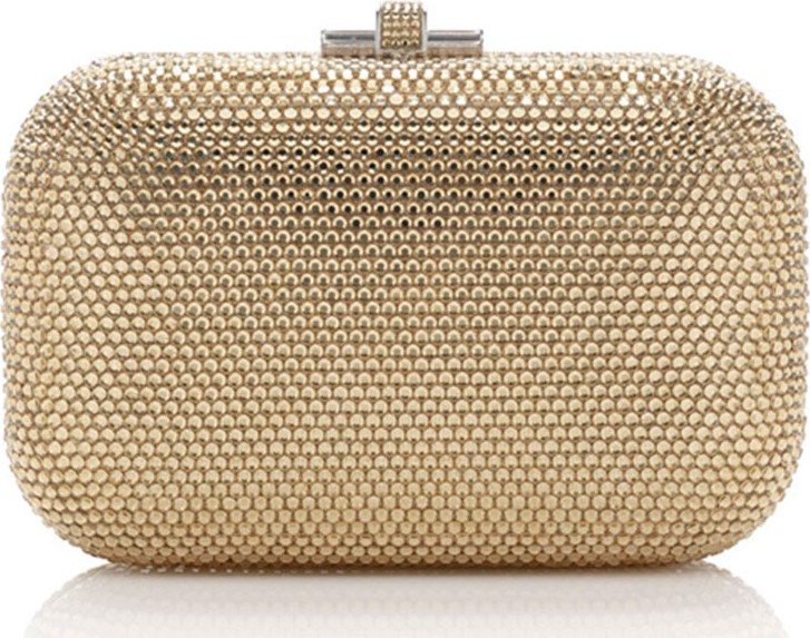 Judith Leiber Crystal Slide-Lock Clutch Bag, Champagne