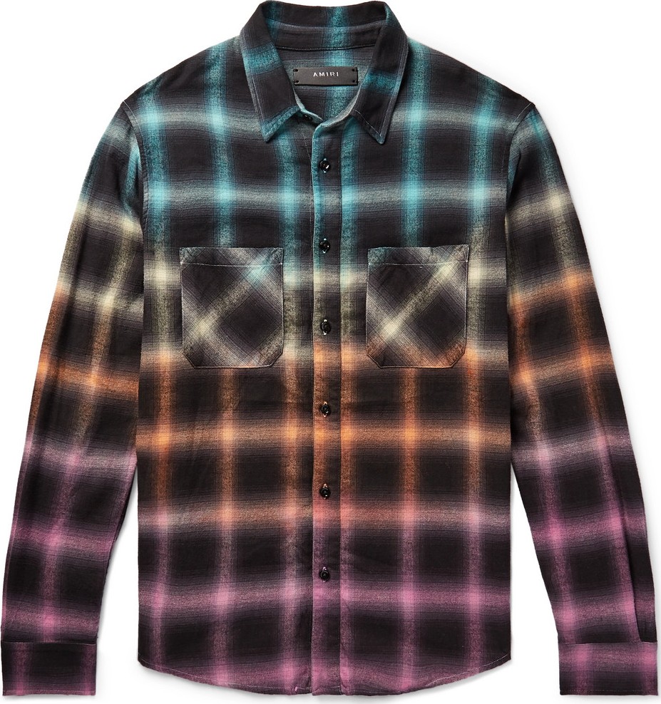 Amiri Checked Cotton-Flannel Shirt