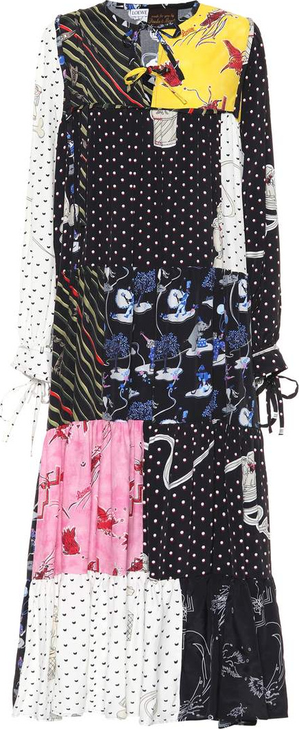 LOEWE X Paula's Ibiza printed patchwork dress
