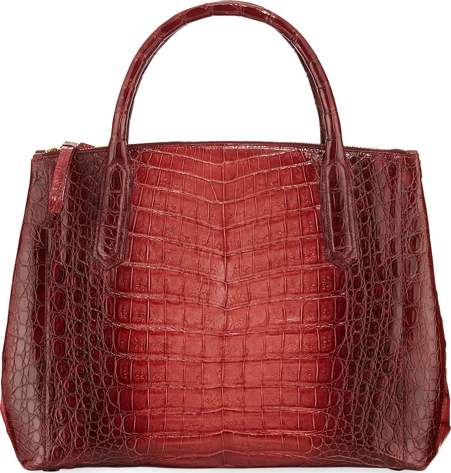 Nancy Gonzalez Nix Medium Ombre Crocodile Zip Tote Bag
