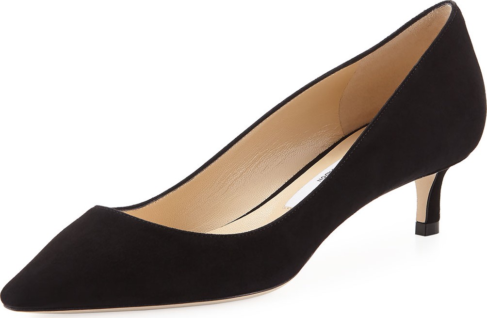 Jimmy Choo Romy Suede Low-Heel Pumps
