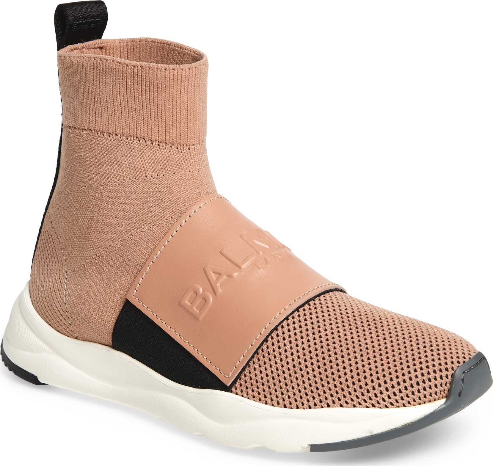 Balmain Cameron Logo Strap Sock Sneaker