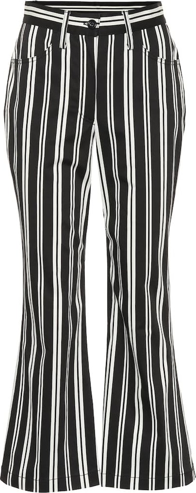 MARC JACOBS Striped high-waisted cropped pants