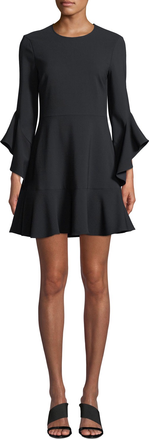 A.L.C. Cassidy Bell-Sleeve Flounce Short Dress