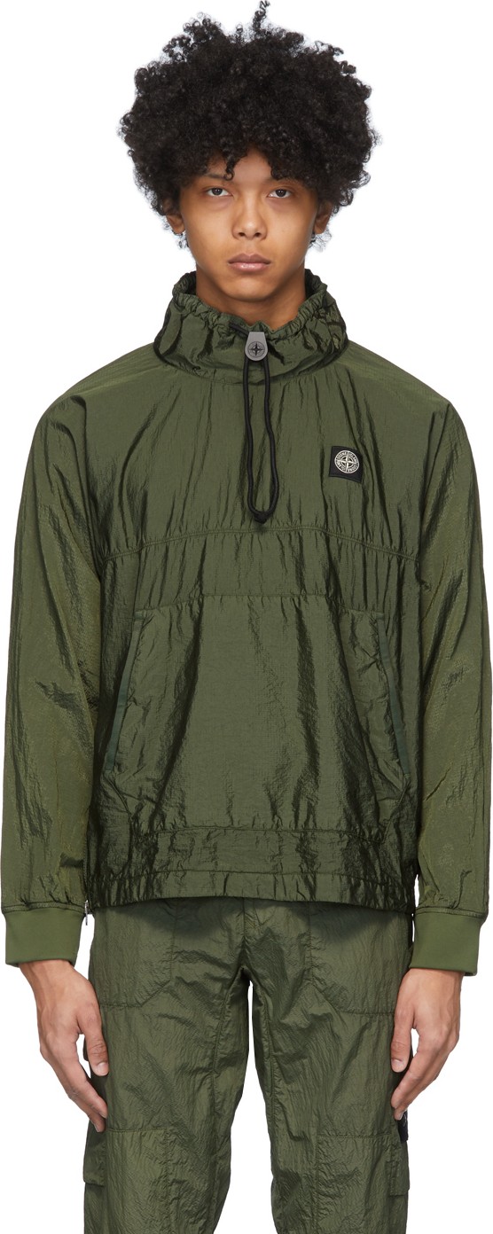 Stone Island Khaki Nylon Metal Ripstop Jacket