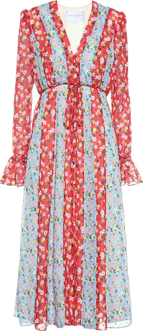 Carolina Herrera Floral crêpe midi dress