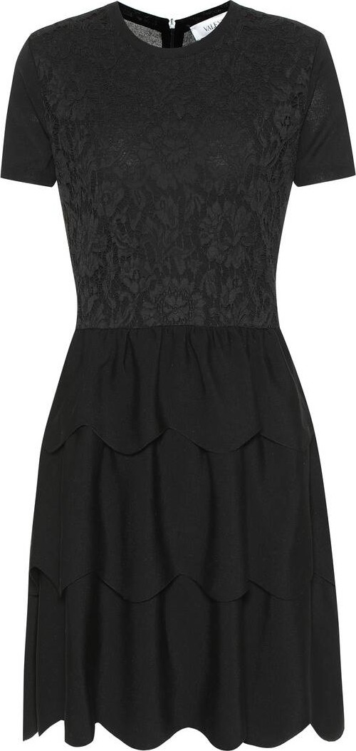 Valentino Wool and cotton-blend dress