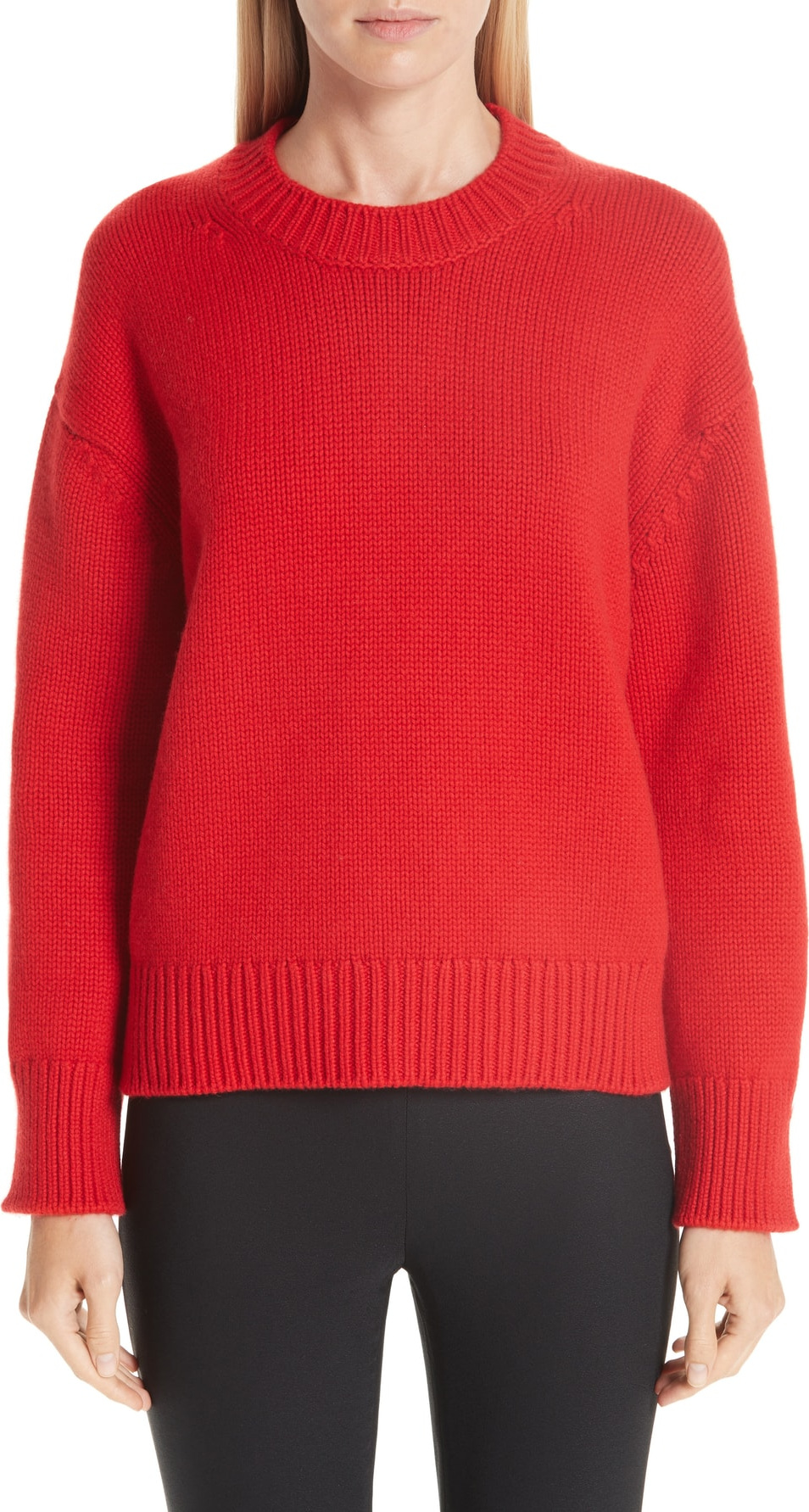 Mansur Gavriel Rib Trim Cashmere Sweater