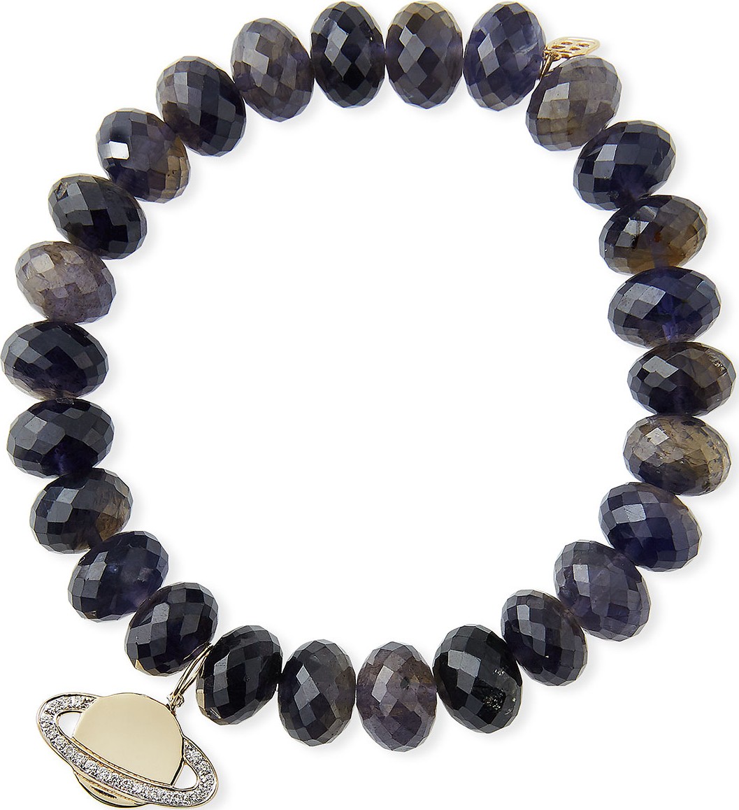 Sydney Evan Iolite & Diamond Saturn Planet Bracelet