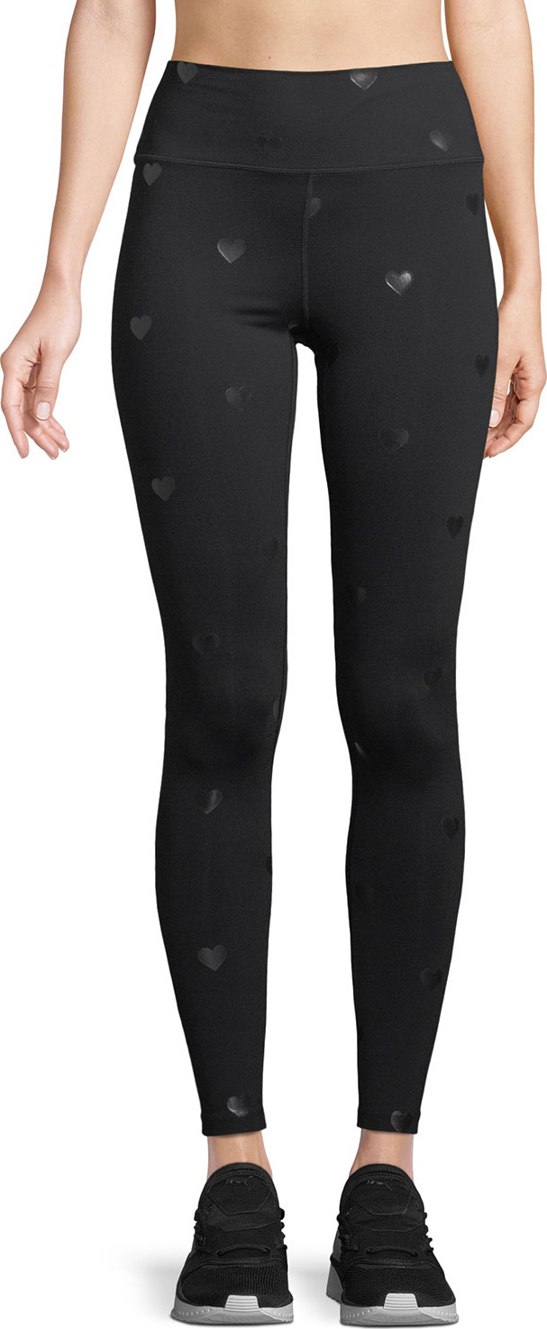 Spiritual Gangster Heart-Print High-Waist Yoga Pants