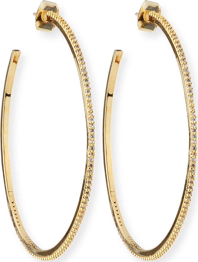 Tai Large Hoop Earrings w/ Pavé