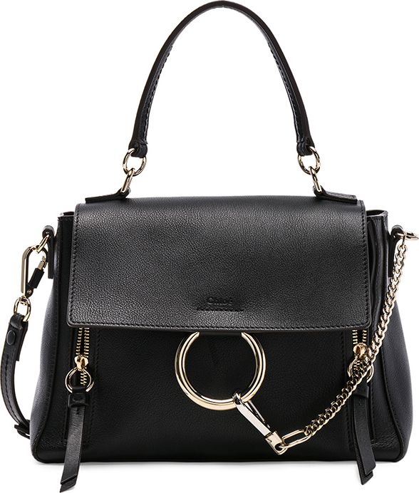 Chloe Small Faye Calfskin & Suede Day Bag
