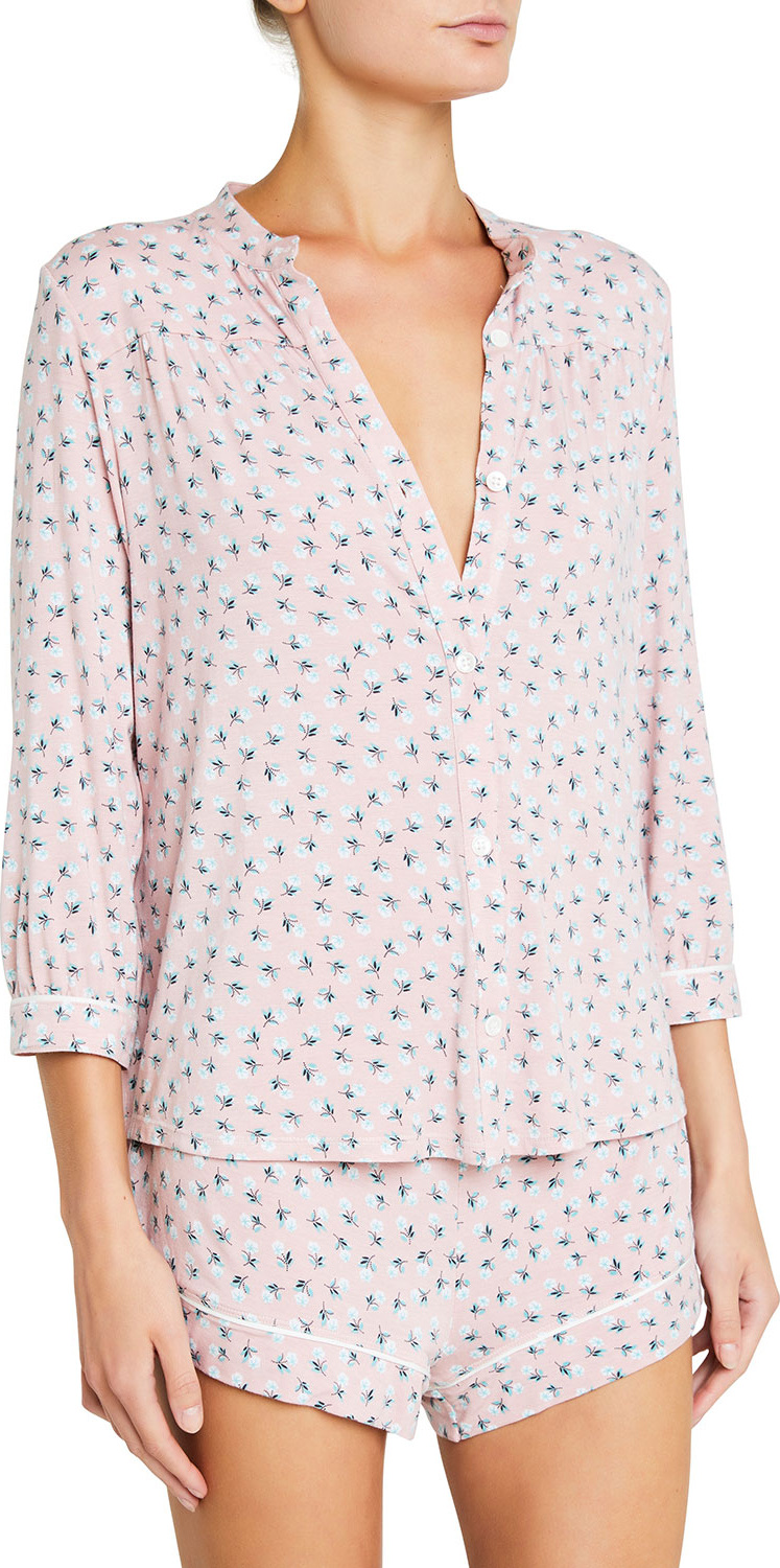Eberjey Fleur Floral-Print Lounge Top