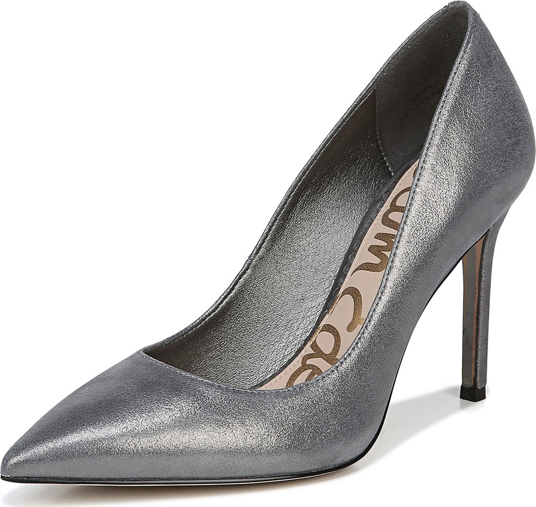 Sam Edelman Hazel Metallic Leather Point-Toe Pumps