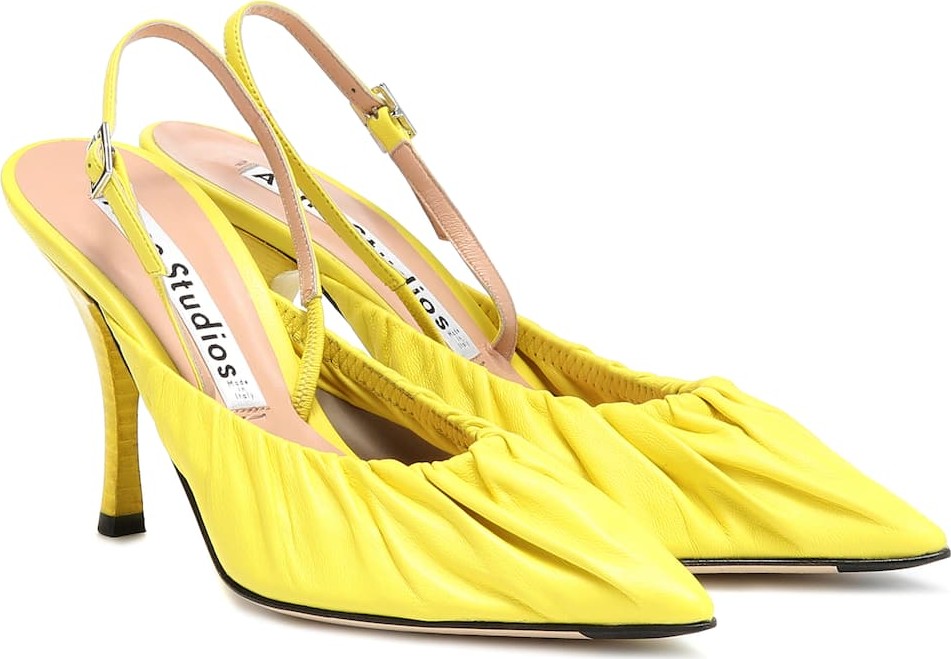 Acne Studios Leather slingback pumps