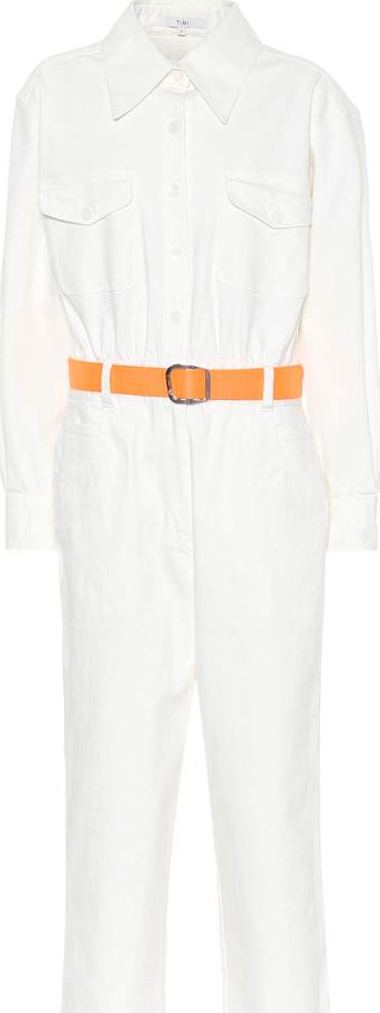 Tibi Belted denim jumpsuit