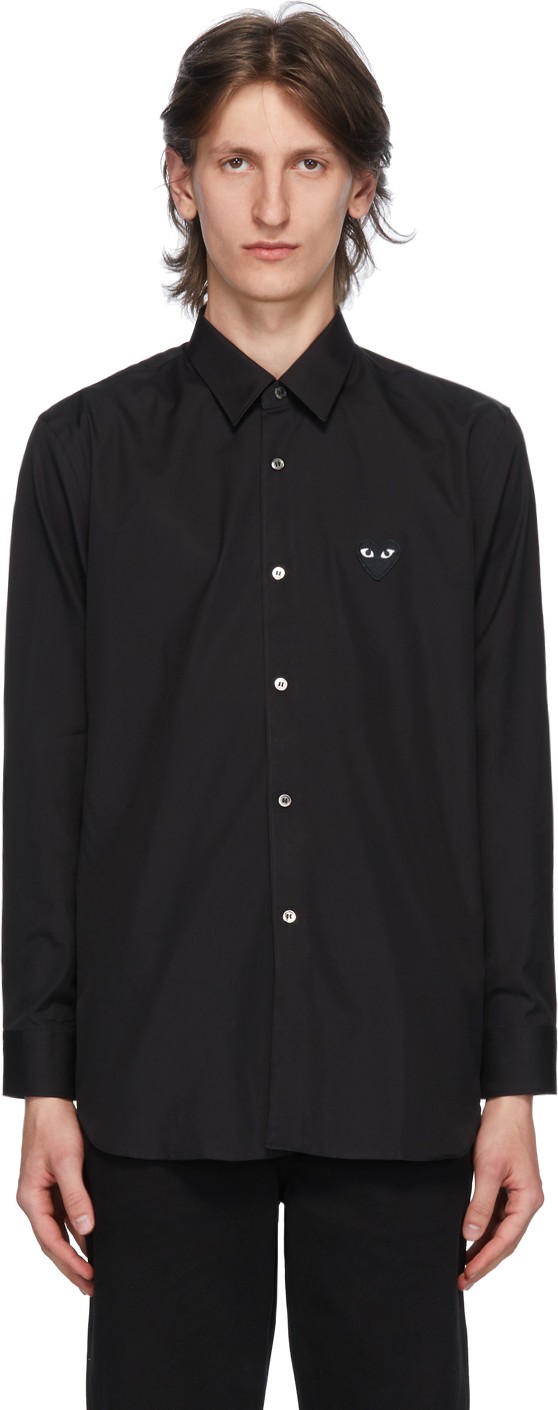 Comme Des Garcons PLAY Black Heart Patch Shirt