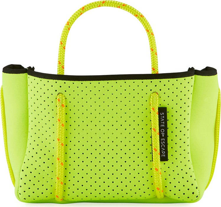 State of Escape Perforated Neoprene Small Crossbody Bag, Bright Yellow
