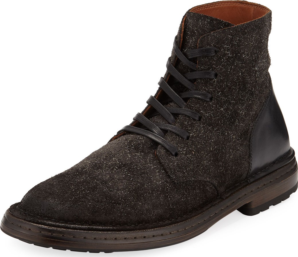 John Varvatos Venice Suede/Leather Lace-Up Boots