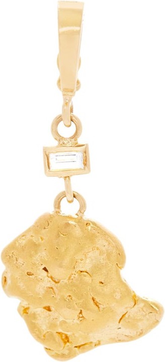 Azlee Aurum diamond and 18kt gold nugget charm