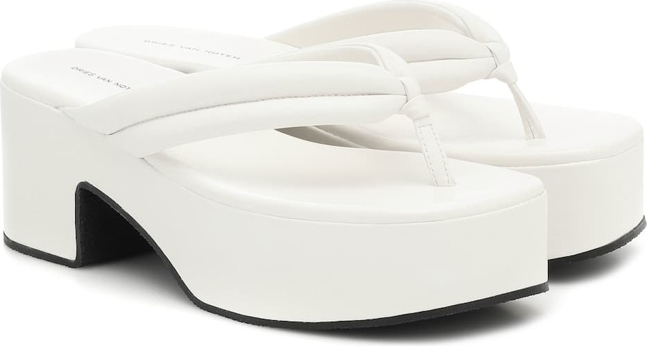 Dries Van Noten Leather platform sandals