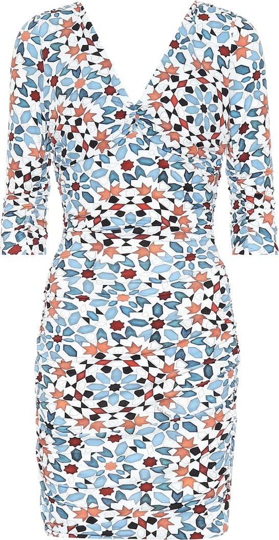 Roberto Cavalli Printed stretch jersey minidress
